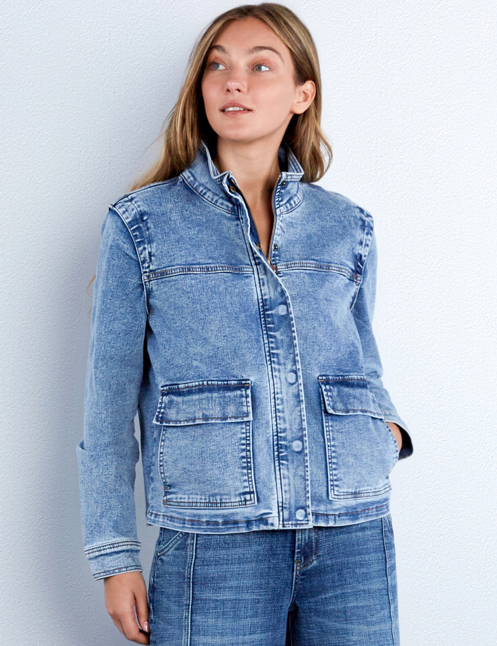 Women's Swift Biker Denim Jacket – Wash Lab – washlabshop