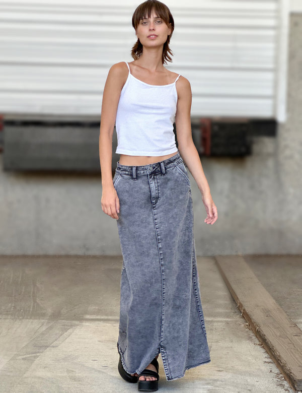 Tory Denim Maxi Skirt