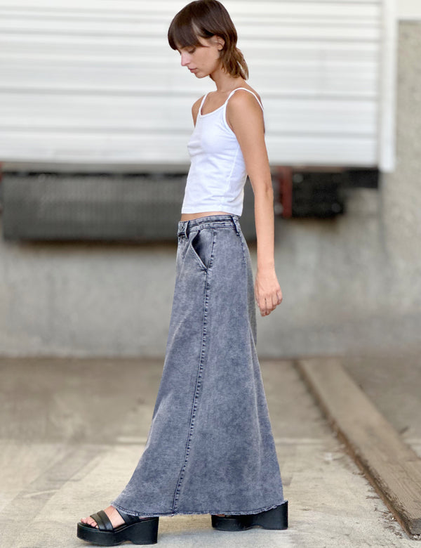 Tory Denim Maxi Skirt