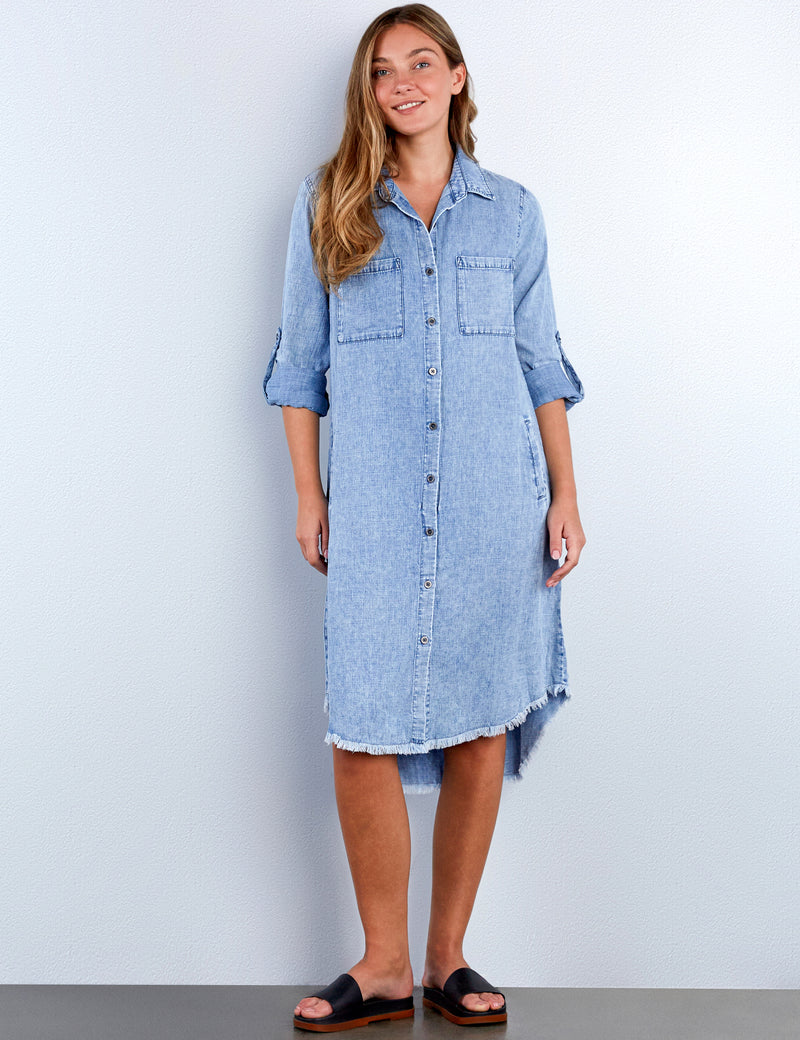 denim shirt dress pinterest 66 Denim dress outfit ideas