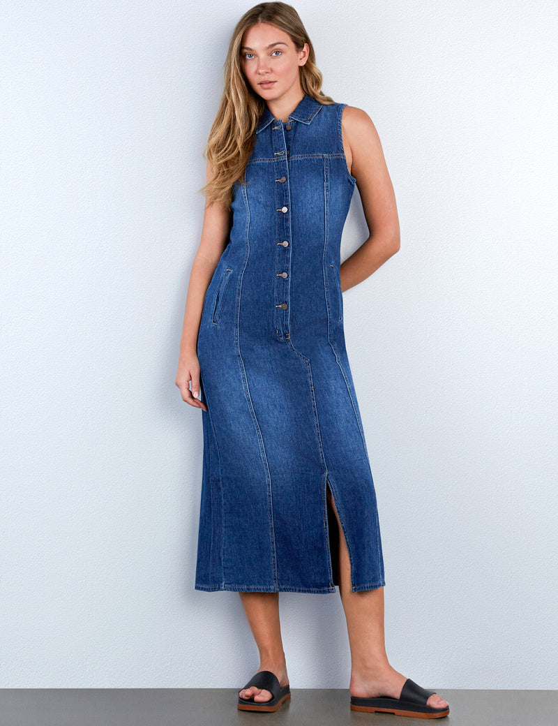 Piece Maxi Denim Shirtdress
