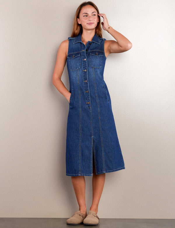 Camp Denim Maxi Shirtdress