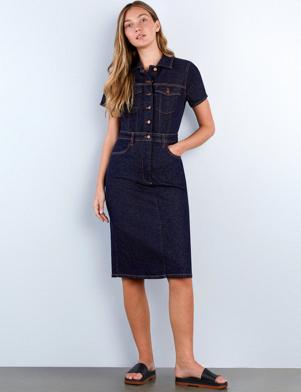 Emma Denim Maxi Shirtdress