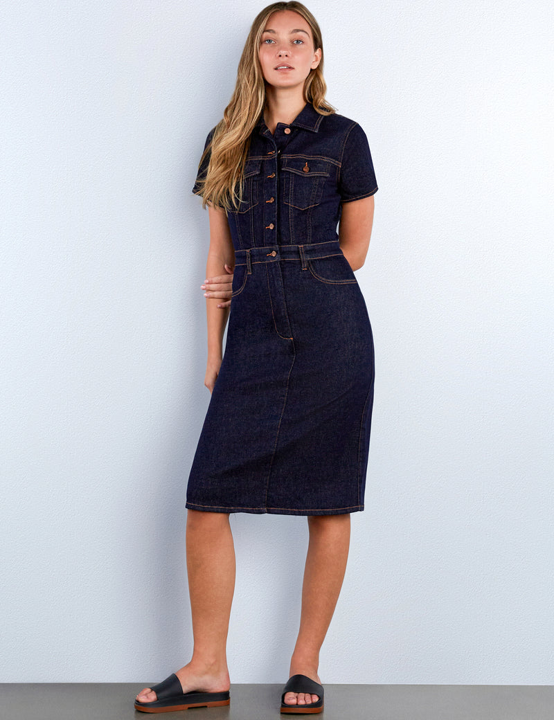 Emma Denim Maxi Shirtdress