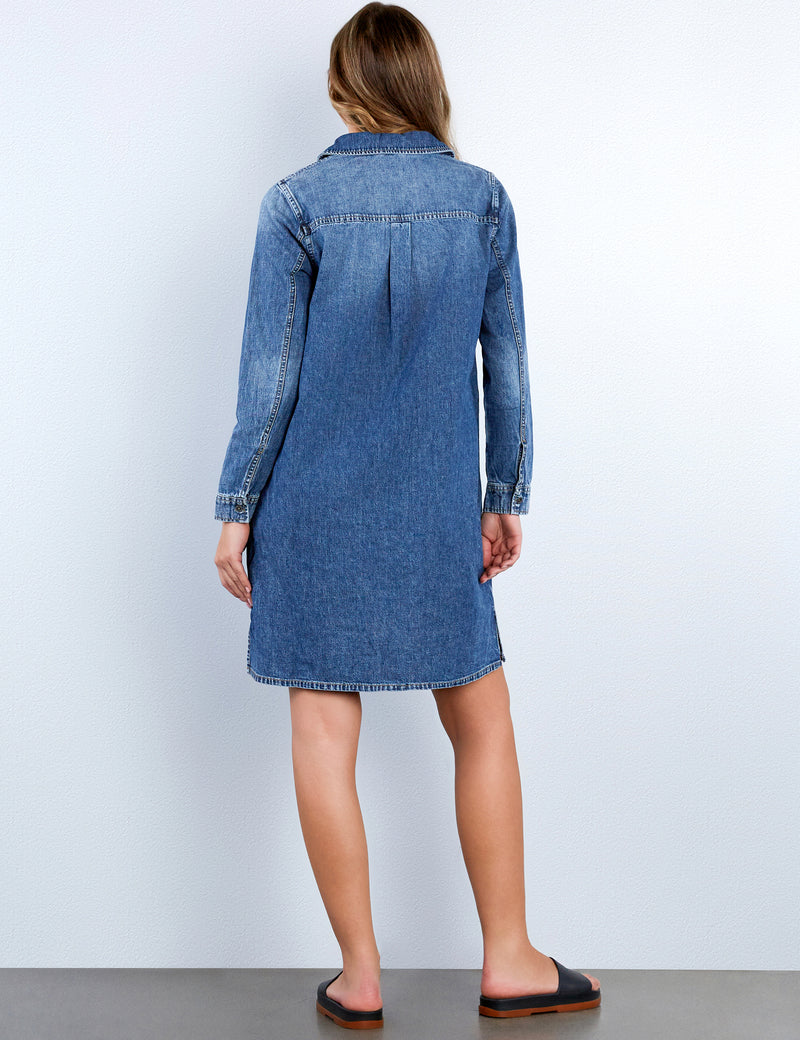 Pop-over Denim Dress