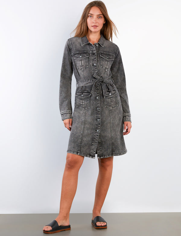 Eleanor Denim Midi Shirt Dress