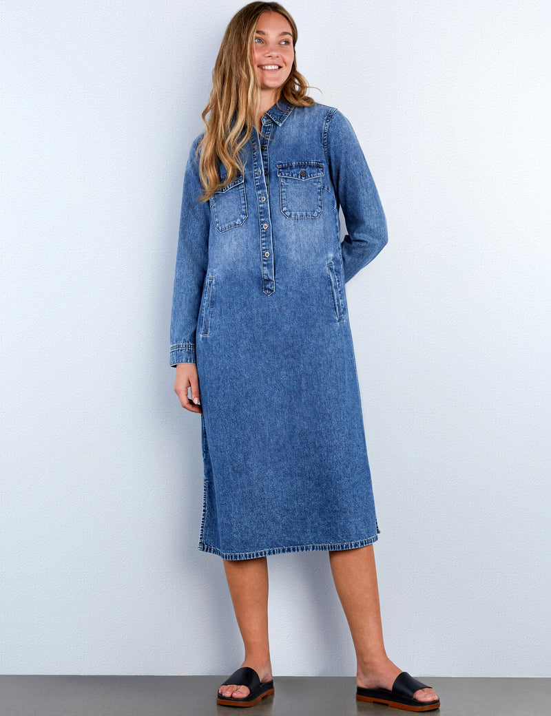 Fab Maxi Denim Shirtdress