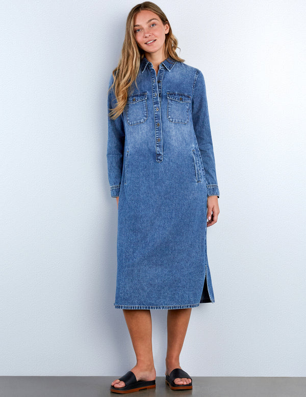 Fab Maxi Denim Shirtdress