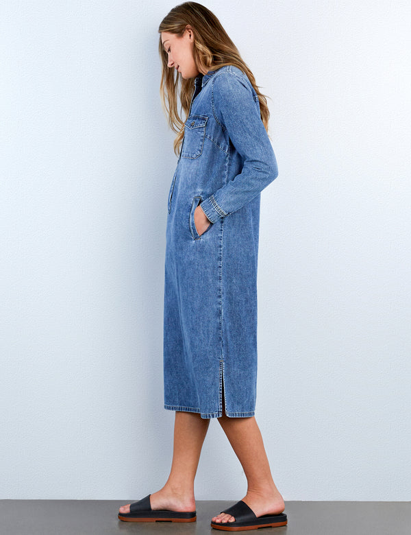 Fab Maxi Denim Shirtdress