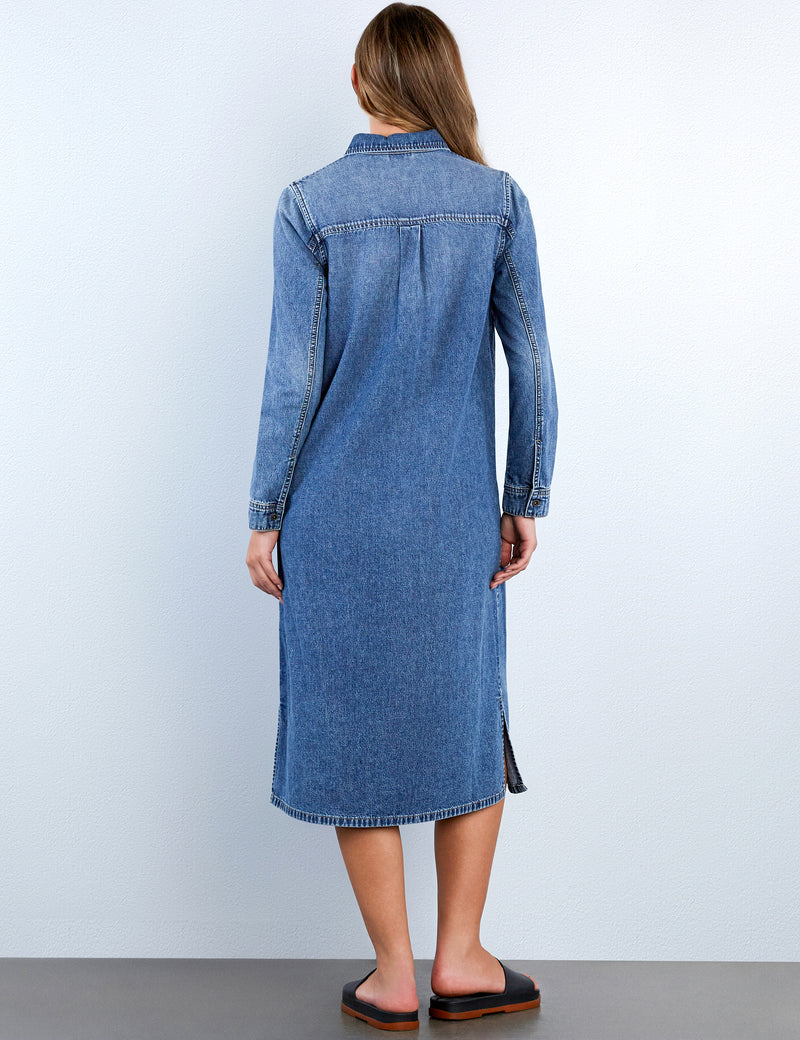 Fab Maxi Denim Shirtdress