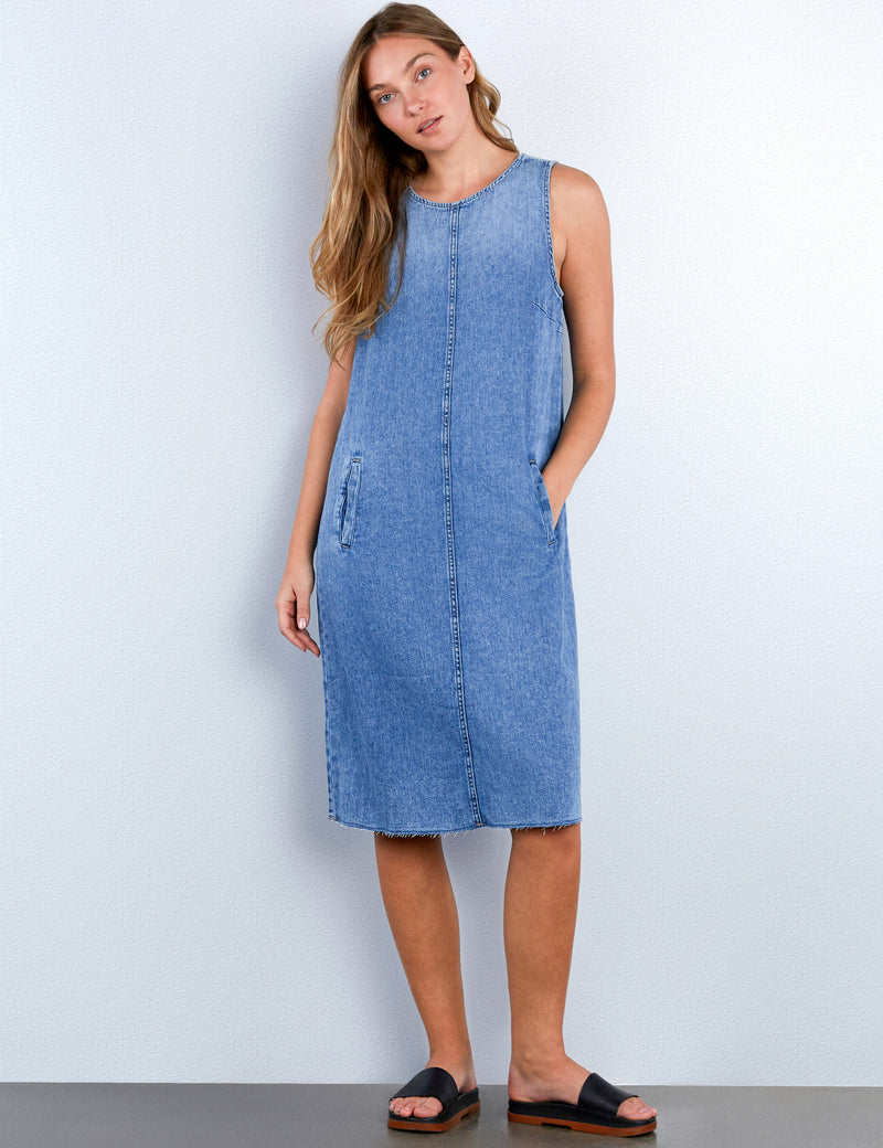 Denim Tank Midi Dress