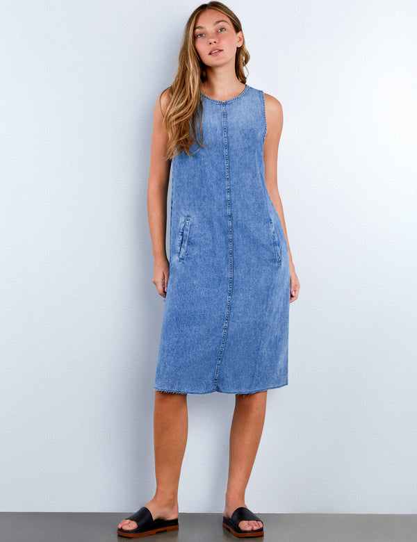 Denim Tank Midi Dress