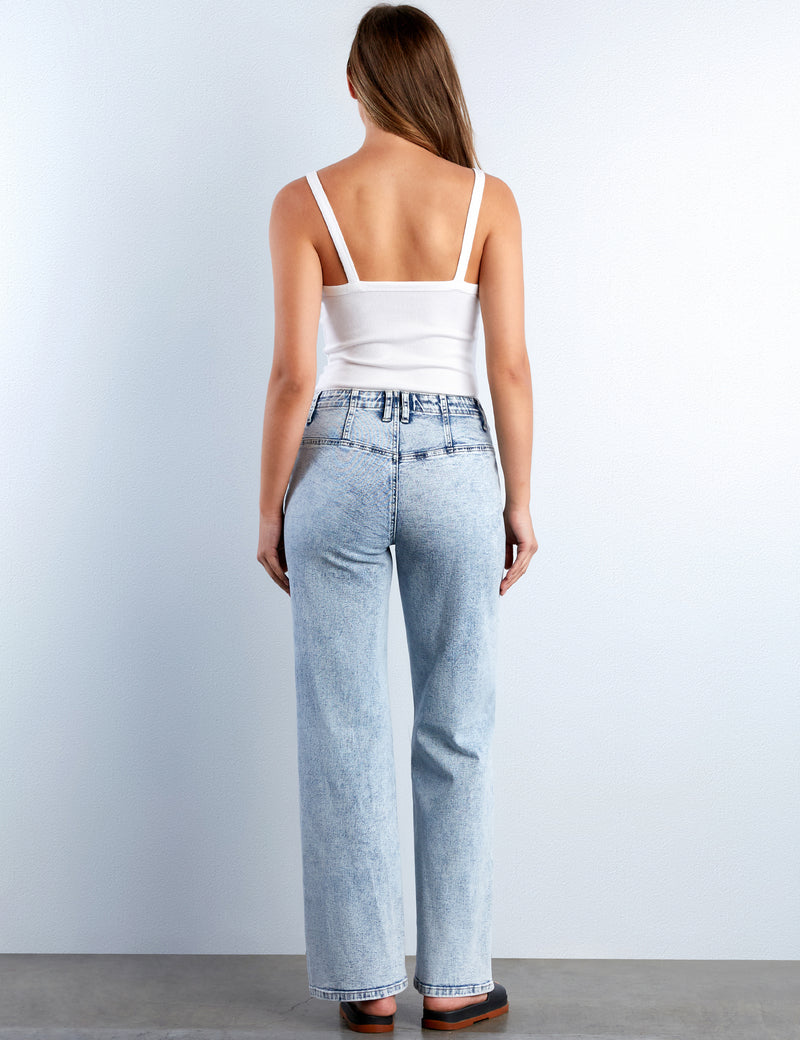 Side Button Denim Jeans