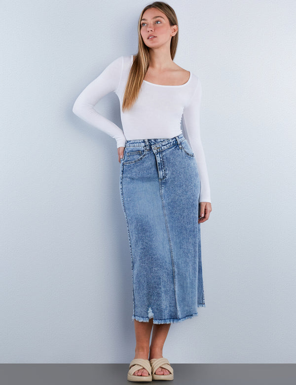 Mia Denim Maxi Skirt