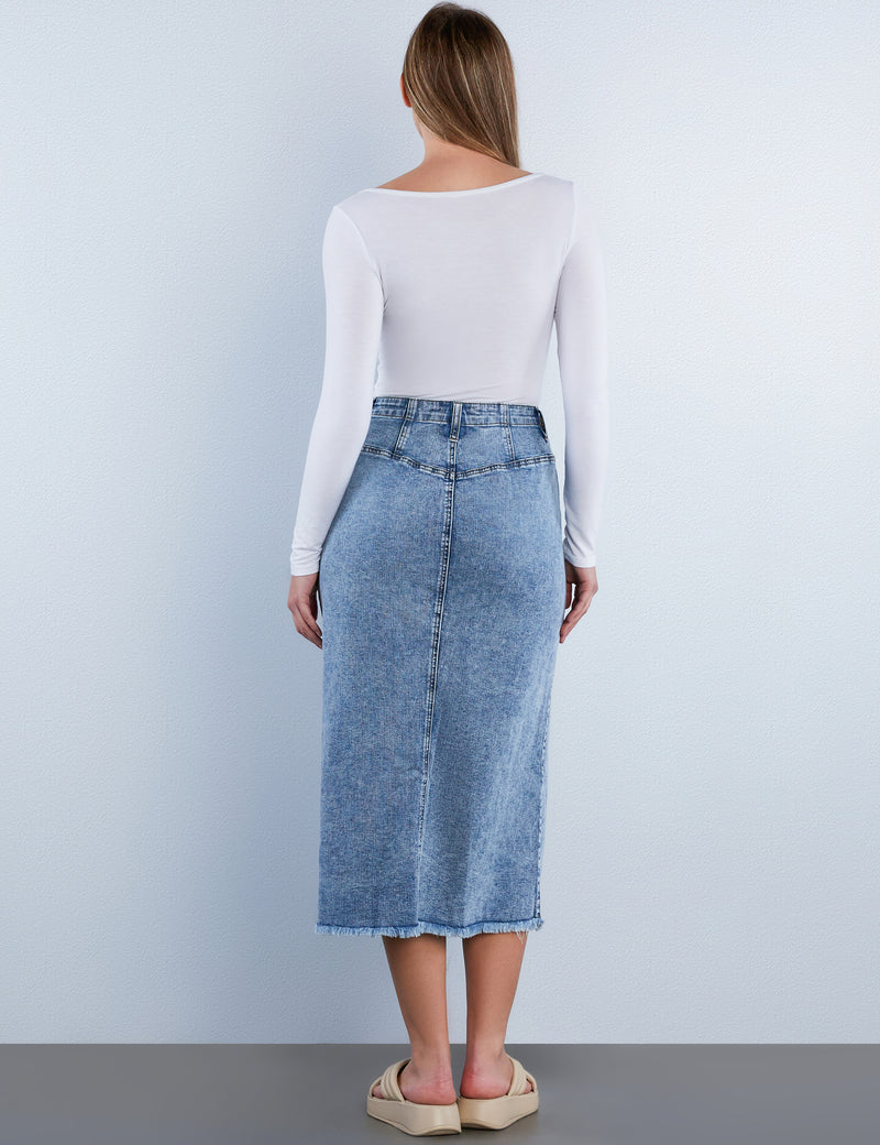 Mia Denim Maxi Skirt