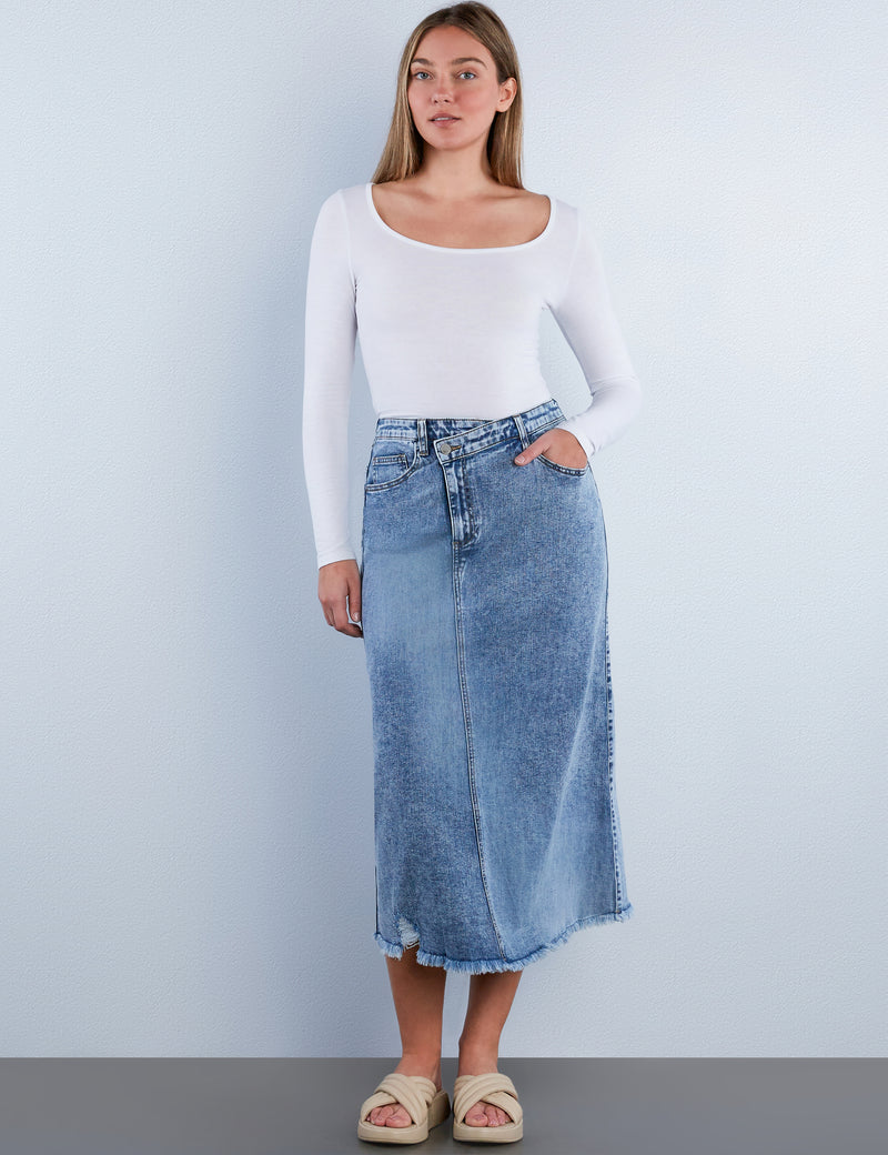 Mia Denim Maxi Skirt