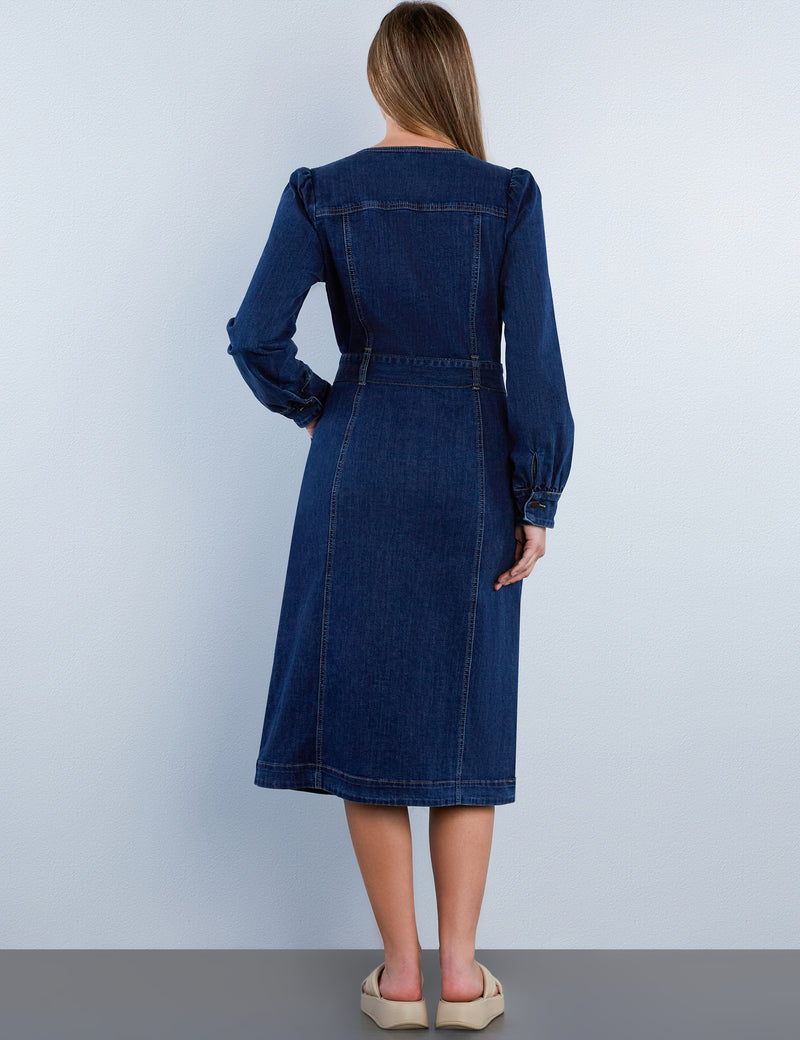 Noelle Denim Maxi Dress