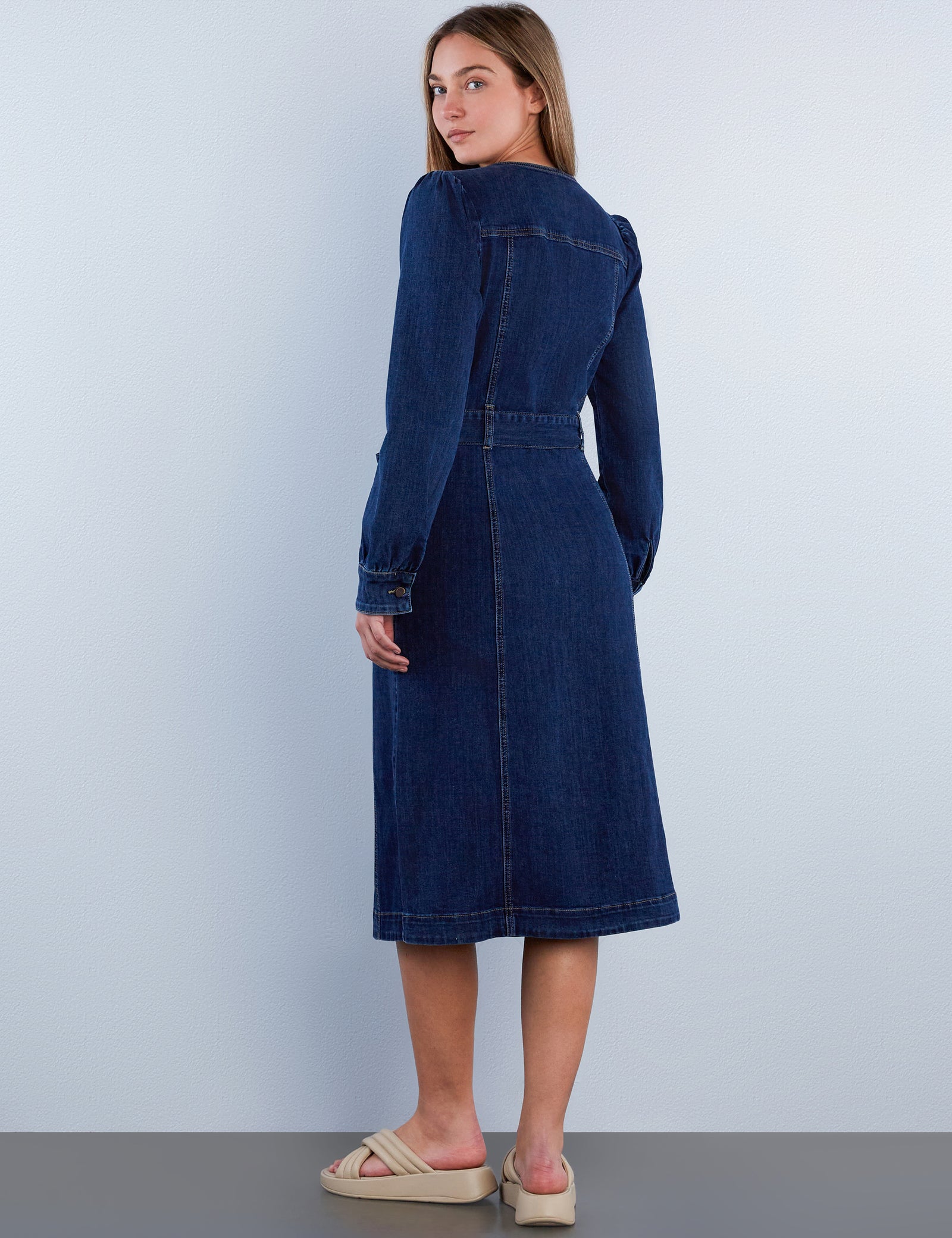 Women’s Noelle Denim Maxi Dress – Wash Lab Noelle Blue / M