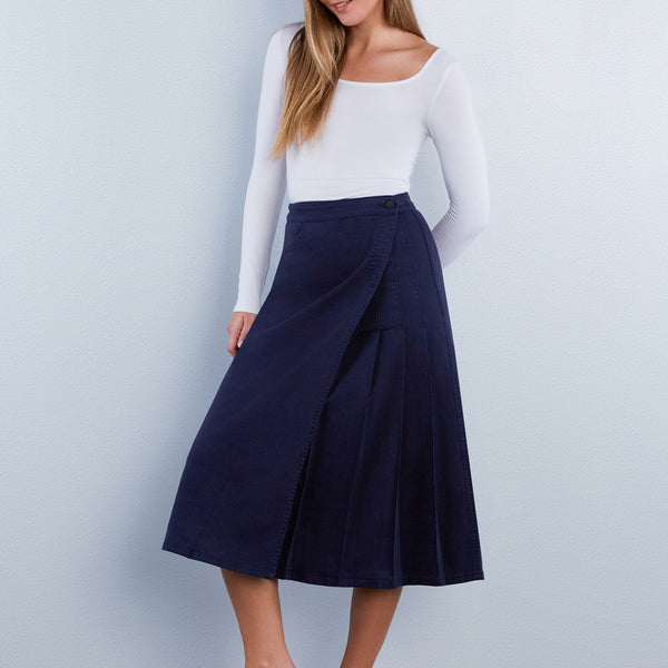 Women's Delphine Side Pleat Maxi Skirt – Wash Lab – washlabshop