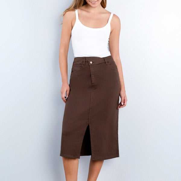 Women's Emmeline Crossover Front-Slit Maxi Skirt – Wash Lab