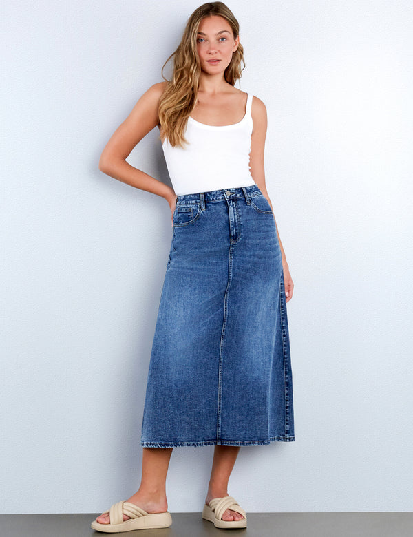 Remi Denim Maxi Skirt