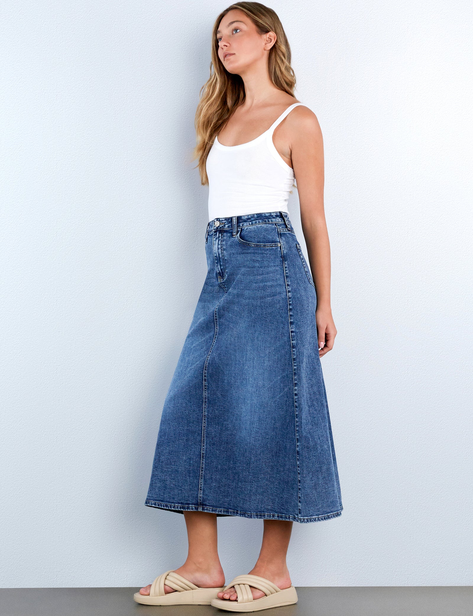 Remi Denim Maxi Skirt – washlabshop