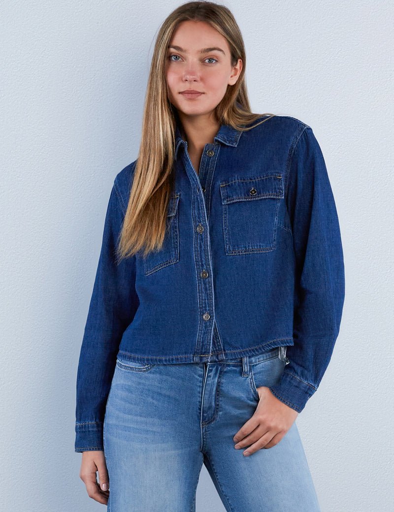 Lilou Boxy Denim Shirt