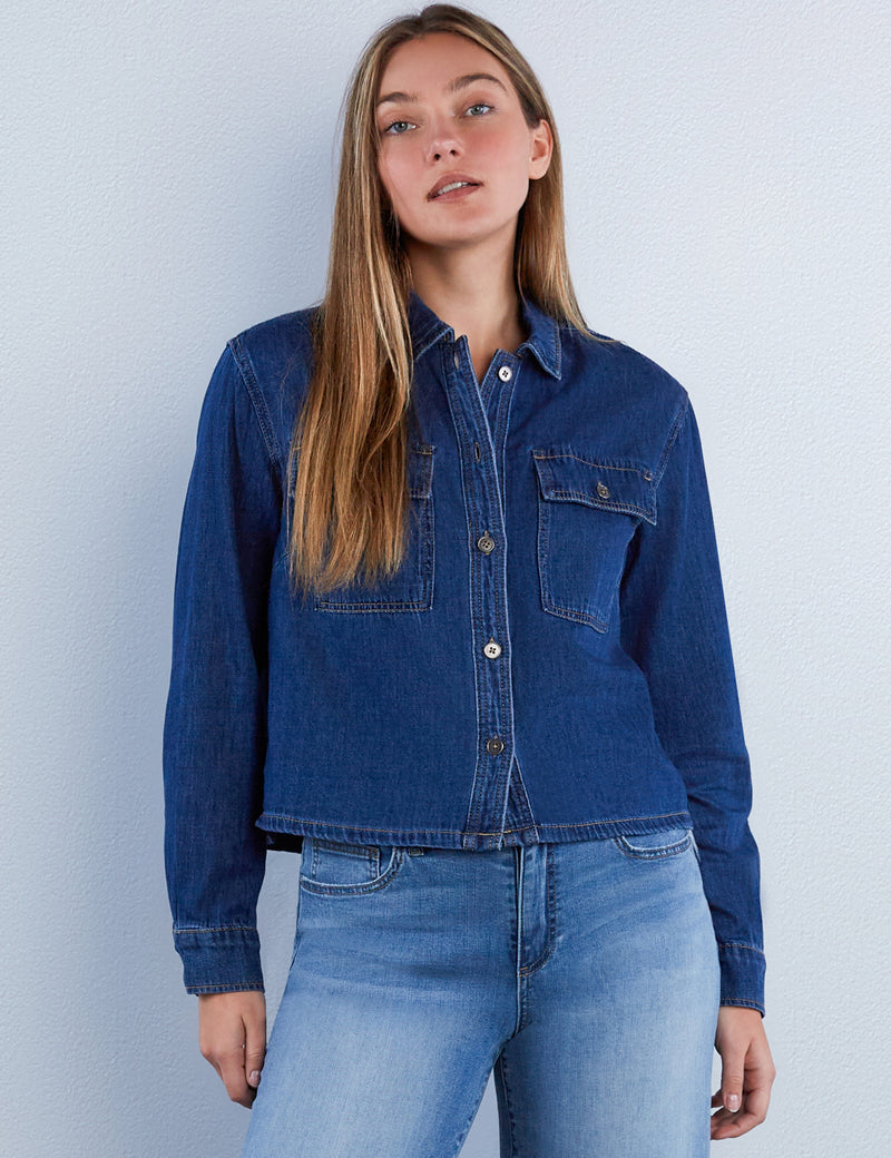 Lilou Boxy Denim Shirt