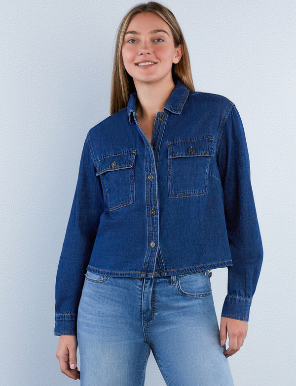 Lilou Boxy Denim Shirt