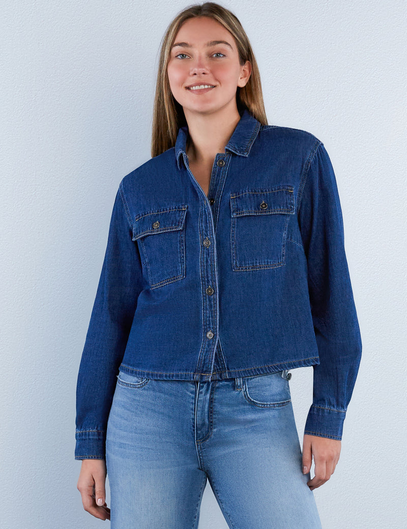 Lilou Boxy Denim Shirt