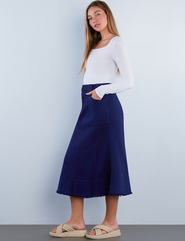 Patch Pocket Maxi Skirt