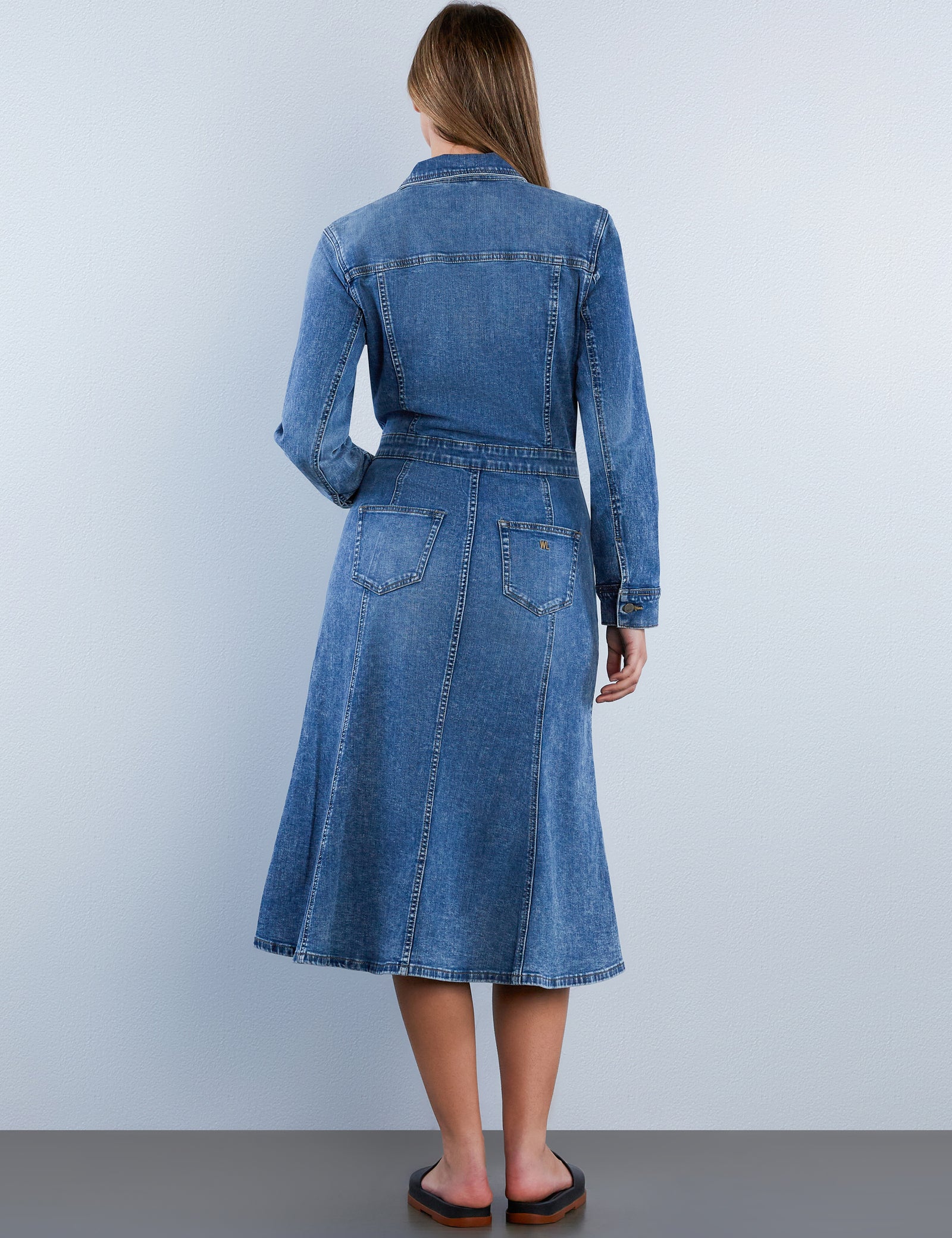 Women's Amelie Denim Maxi Dress – Wash Lab – washlabshop