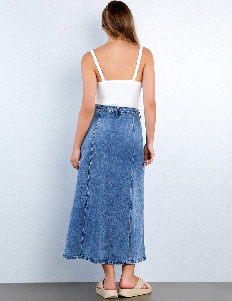 Road Trip Denim Maxi Skirt