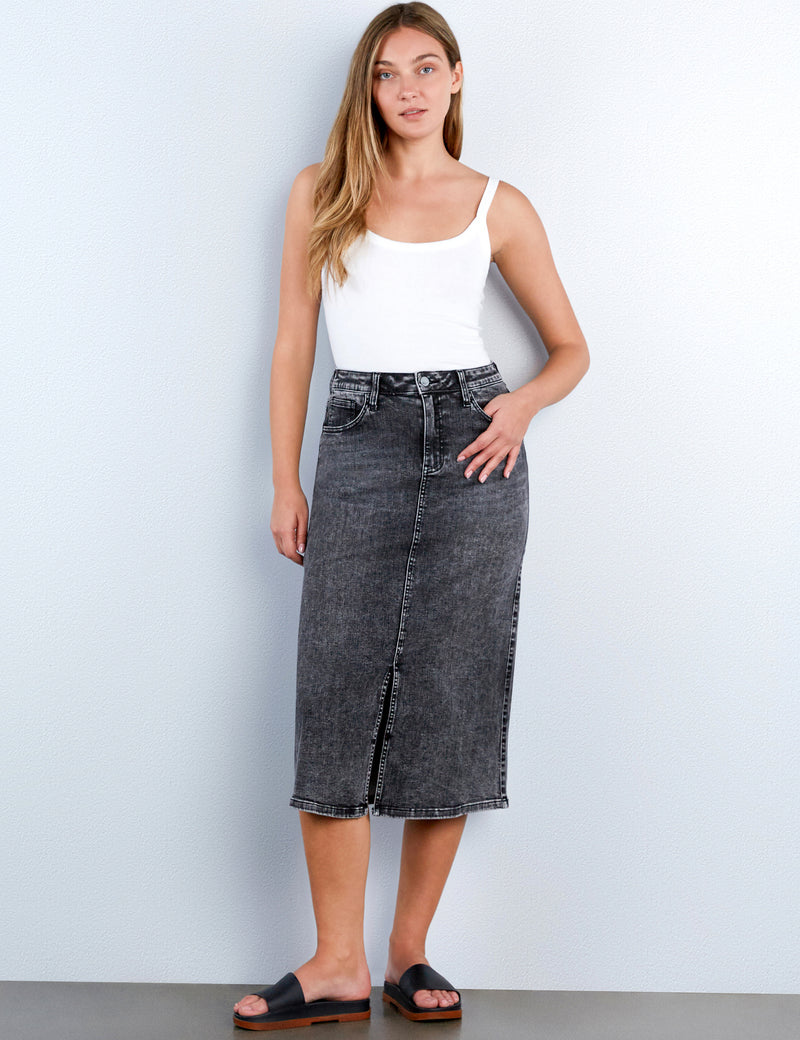 Mallory Denim Maxi Skirt