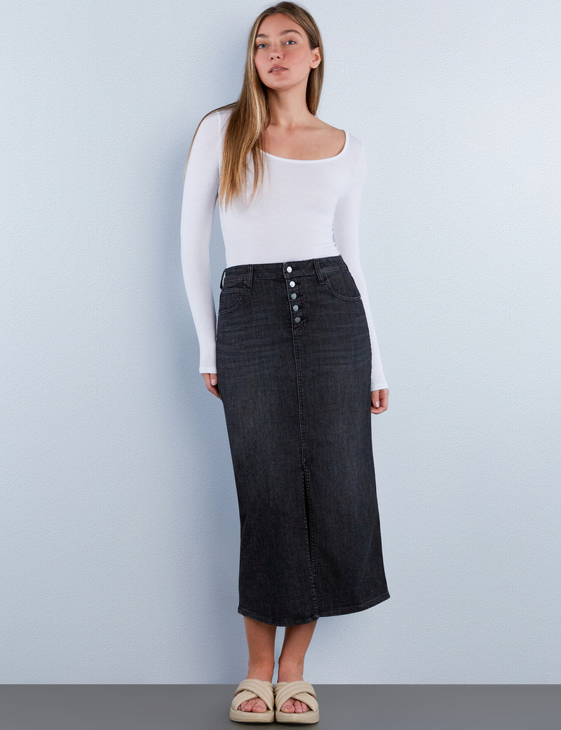 All Good Denim Maxi Skirt