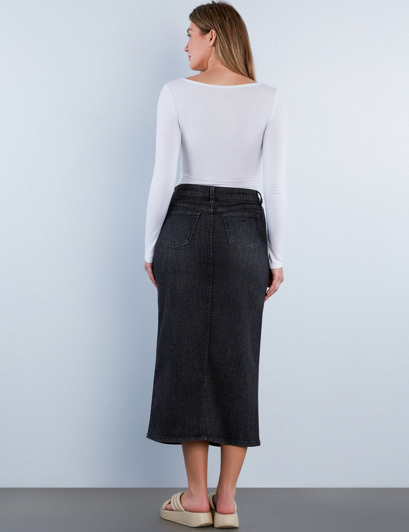 All Good Denim Maxi Skirt
