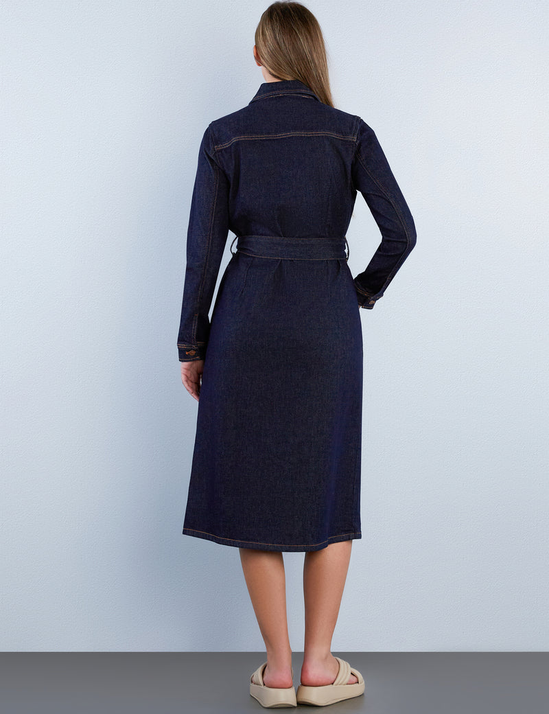 Allura Denim Maxi Shirtdress