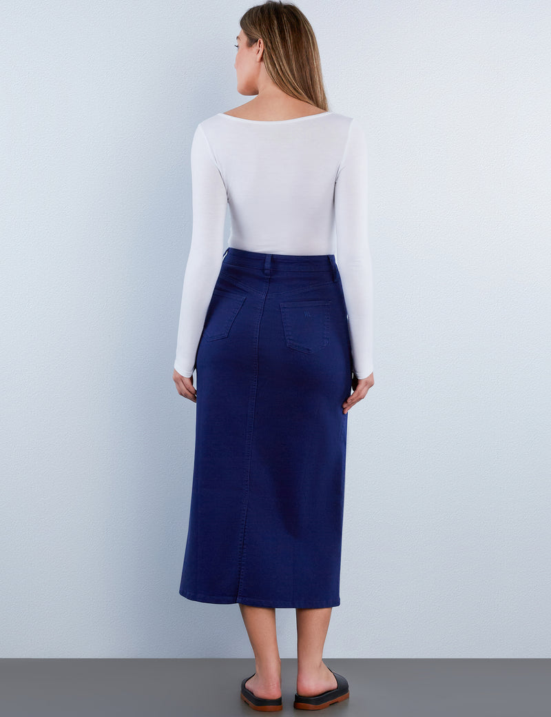 Lilou Denim Midi Skirt