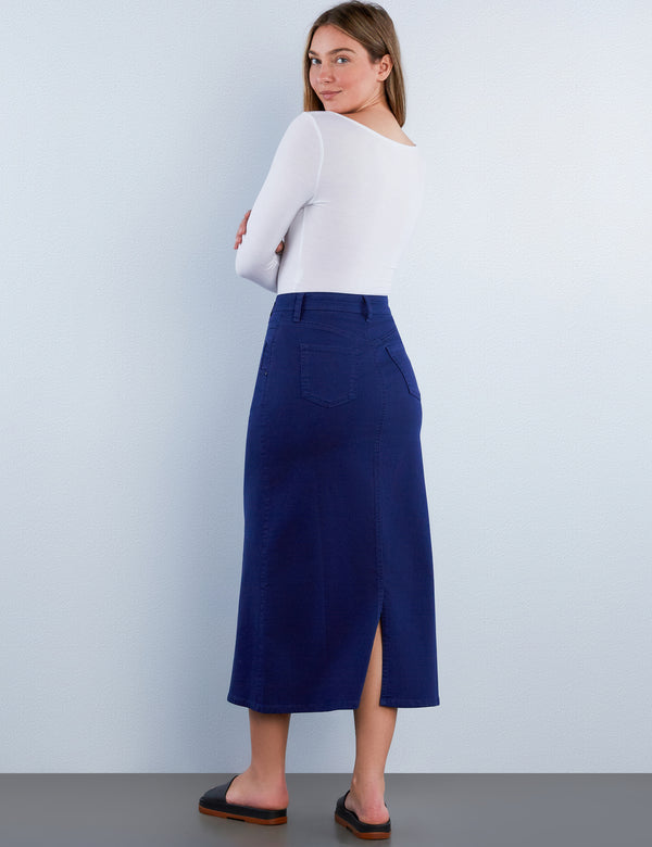 Lilou Denim Midi Skirt