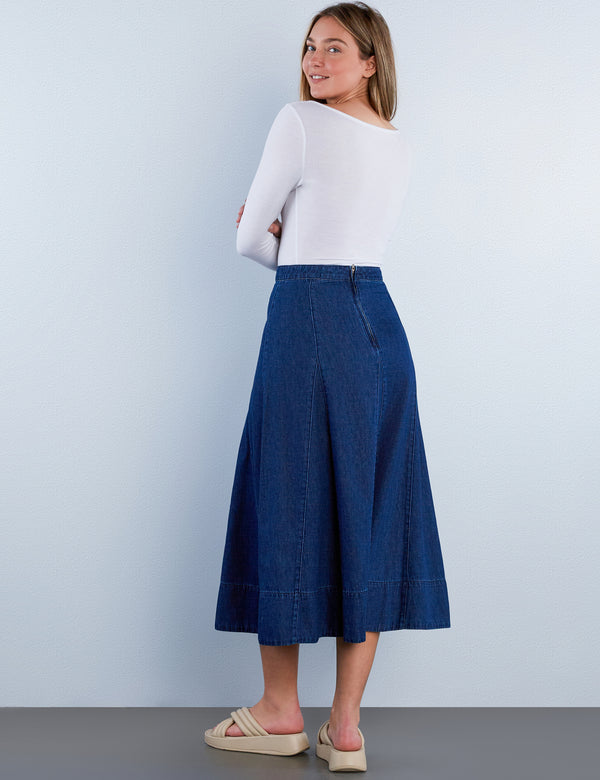 Brilliant Denim Maxi Skirt