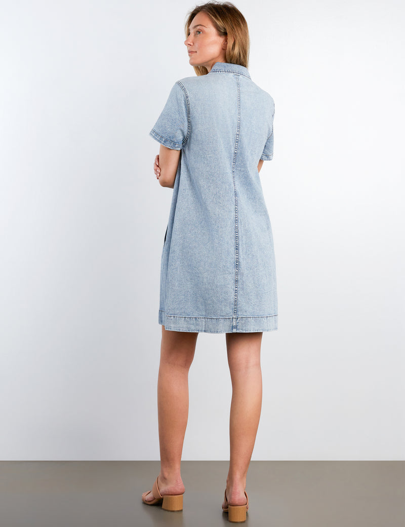 washlab denim dress Women's Cargo Denim Dress  Wash Lab  washlabshop
