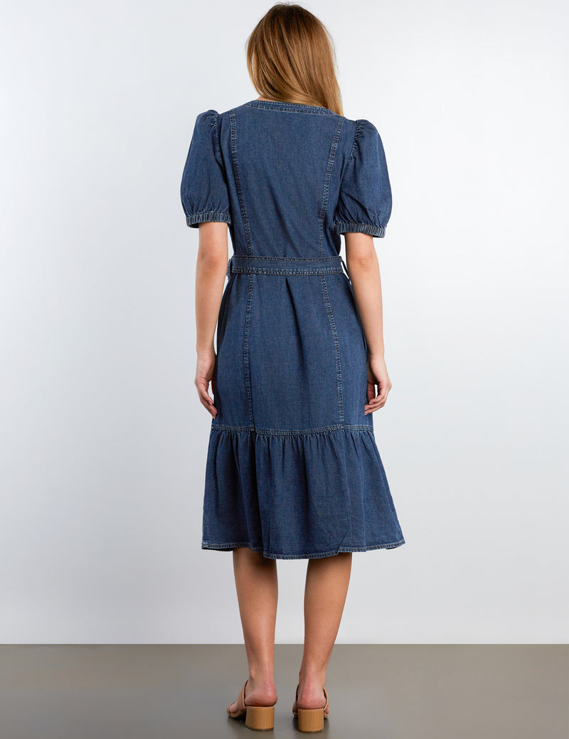 Sweetheart Denim Maxi Dress Dusk Blue / XS