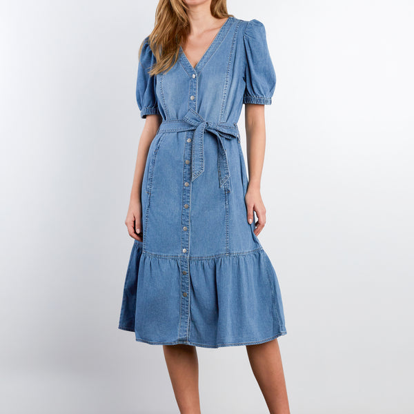 denim sweetheart dress Strapless Corset Midi Waist 26 in Self Portrait Self-portrait Mini Denim