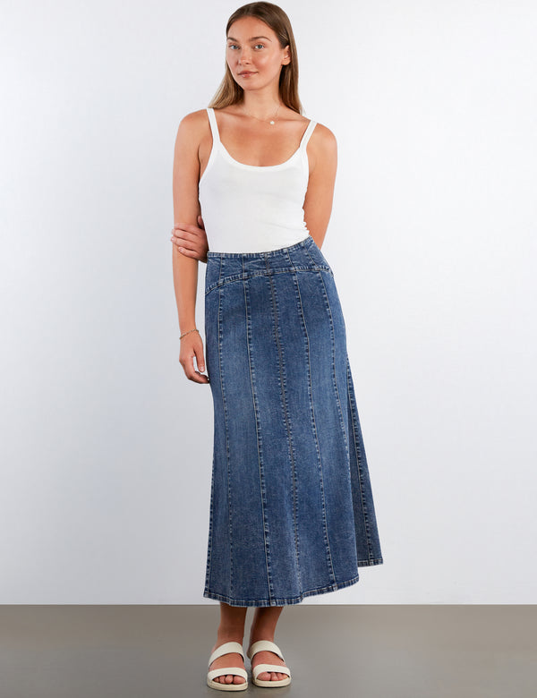 Bella Denim Maxi Skirt – washlabshop