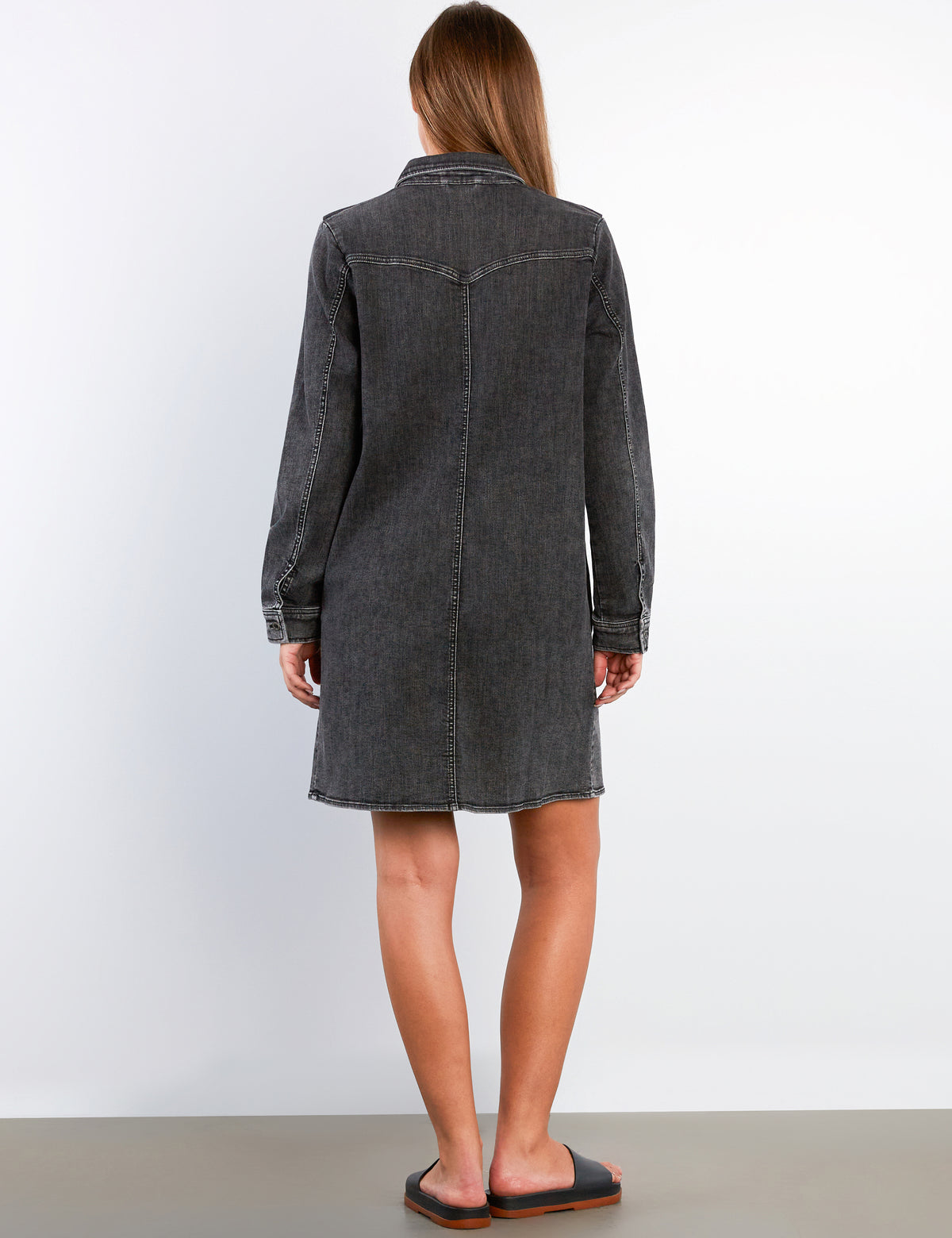 white christmas dresses Women's Nora Frayed Pocket Denim Shirtdress – Wash Lab – washlabshop