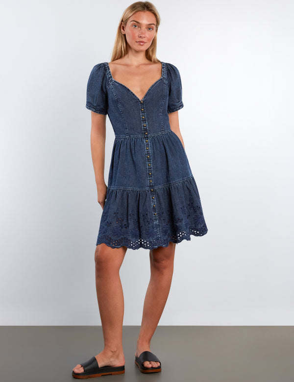 deres layering petal dress ネイビー Ruby Layered Midi Dress – washlabshop