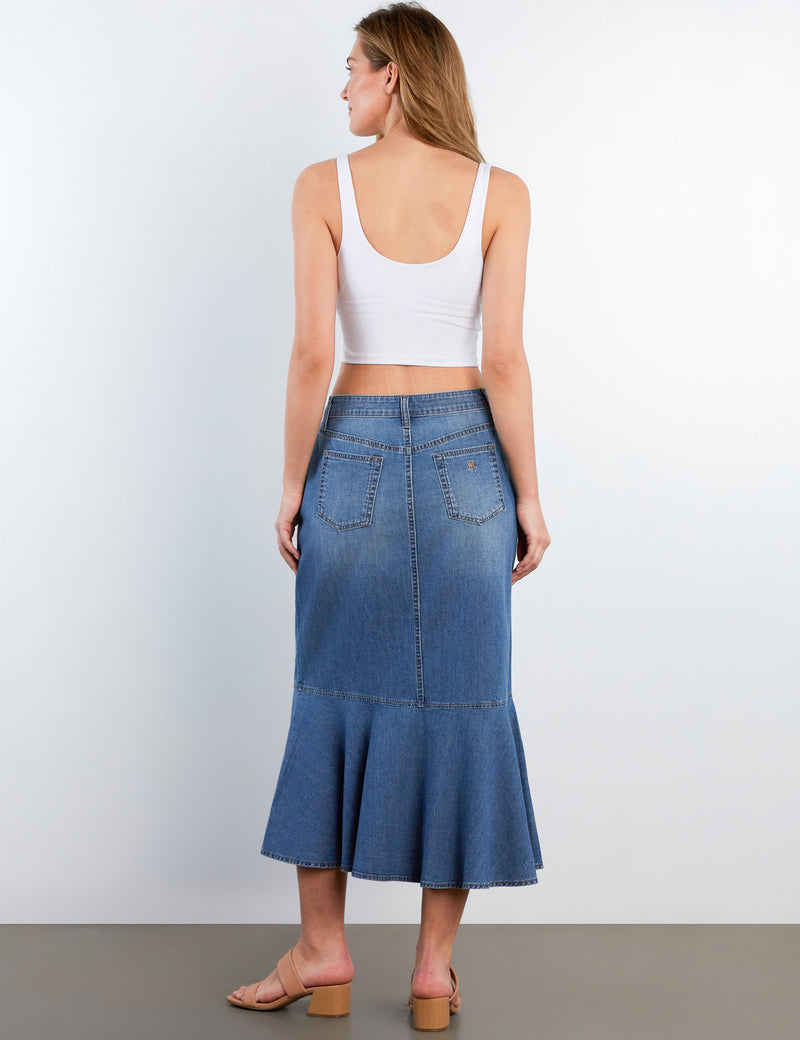 スカート Her lip to Mermaid Denim Effect Skirt/M Denim Mermaid Skirt – washlabshop
