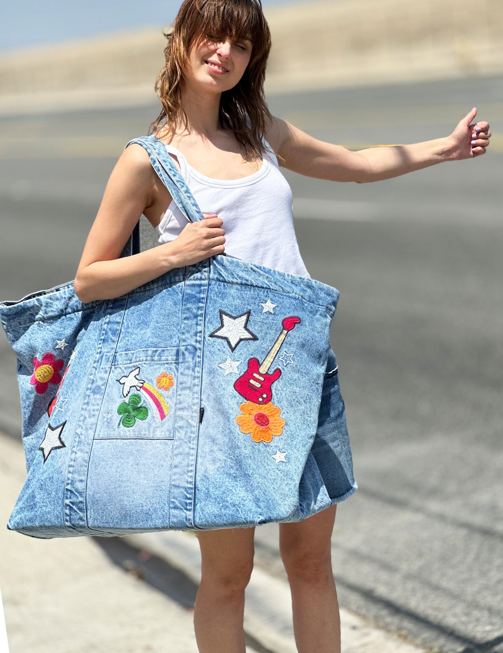 Really Big Denim Tote – washlabshop