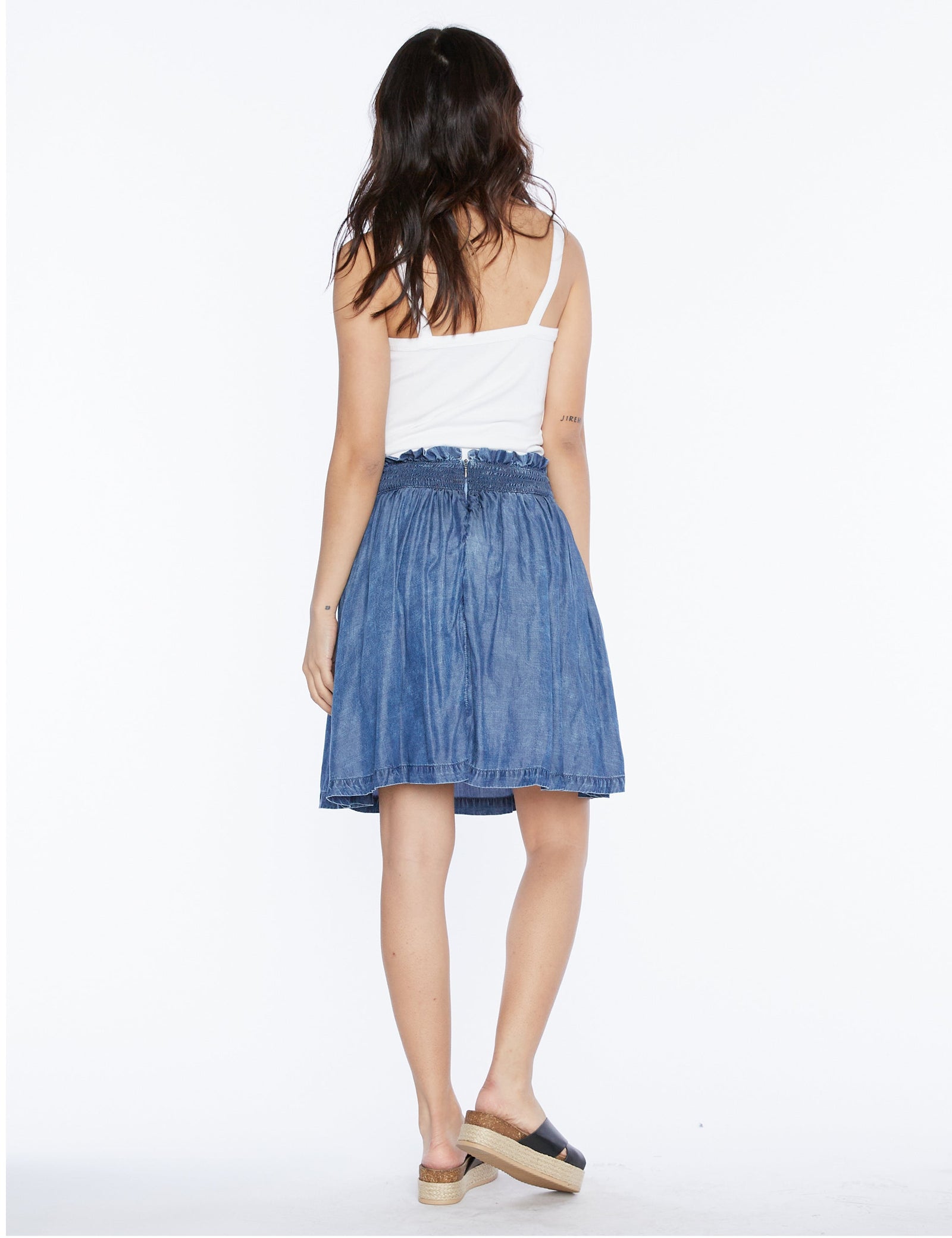 Denim Blue StitchedJacket & Skirt LLLLAB Denim Blue StitchedJacket & Skirt LLLLAB