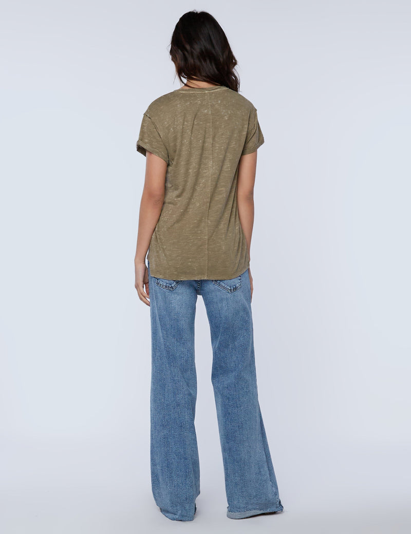 Classic V-Neck Tee Mushroom Back View